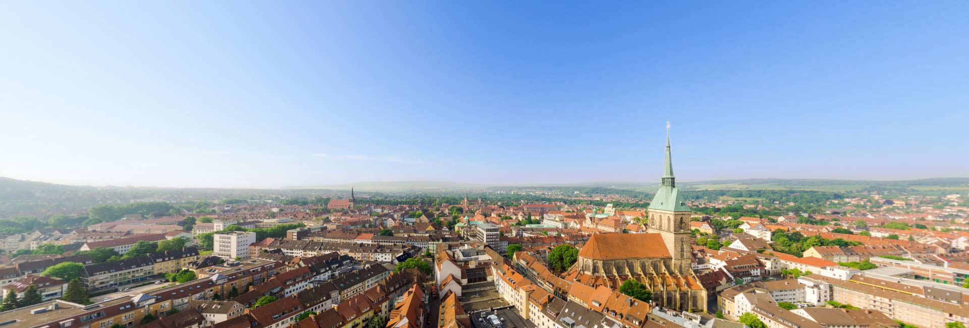Luftpanorama über Hildesheim